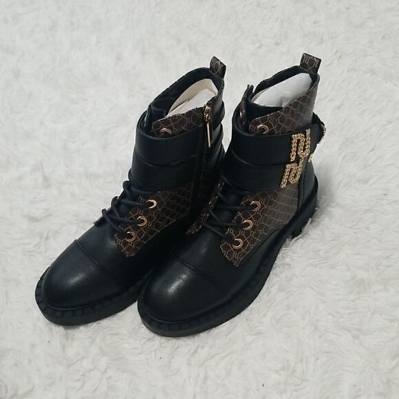 NWT River Island Brown Monogram Boots Sz 8 - Picture 7 of 7